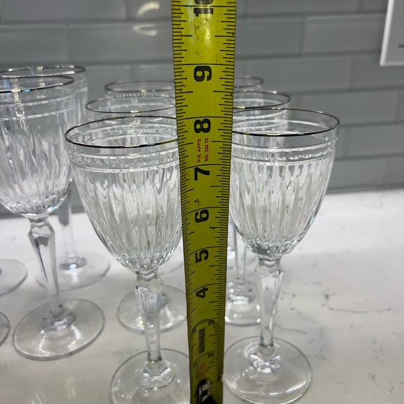 Waterford Marquis Crystal Hanover Platinum Wine Glasses / 4 Red Wine / 6 White - Picture 3 of 14